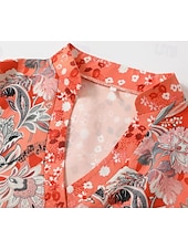 abordables Vestidos boho-Mujer Mini vestido Vestido informal Vestido bohemio Vestido de primavera Vacaciones Ropa de calle Vacaciones Calle Festivos Ajuste regular Floral Manga Larga cuello partido Rosa Azul Piscina Verde