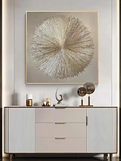 Недорогие Абстрактные картины-золото серебро лист холст искусство ручная роспись абстрактная оригинальная современная серебряная фольга текстурированная акриловая картина для гостиной настенное искусство домашний декор растянутая