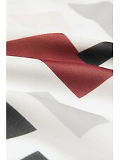 olcso nyomtatott alkalmi ruha-sifon geometrikus v nyakú maxiruha