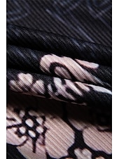 economico Top e canotte da donna-Top in camicia senza maniche per donne stile bohemien paisley scollo a V casual aderente a coste nero crema abbigliamento per l&#039;estate