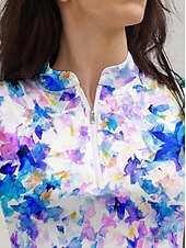 abordables Ropa de golf femenina-Mujer vestido de golf Púrpula Claro Sin Mangas Floral Ropa de golf para damas Ropa Trajes Ropa Ropa