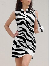 cheap Women's Golf Clothing-Women's Golf Dress Black Sleeveless Sun Protection Tennis Outfit Ladies Golf Attire Clothes Outfits Wear Apparel