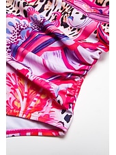 baratos trajes de banho de grife-Maiô triangular com estampa de leopardo