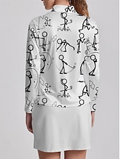 billiga Polos &amp;amp; kvartsdragkedjor-Dam Vandringspolotröja Vit Långärmad Solskydd Överdelar Höst Vinter Golfkläder för damer Kläder Outfits Bär kläder
