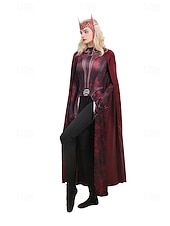お買い得  女性用コスチューム-Scarlet Witch コスプレ衣装 テーマパーティーコスチューム コスプレ 映画コスプレ for 女性用 女の子 子供用 成人 カーニバル マスカレード バチェロレッテパーティー