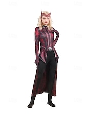 お買い得  女性用コスチューム-Scarlet Witch コスプレ衣装 テーマパーティーコスチューム コスプレ 映画コスプレ for 女性用 女の子 子供用 成人 カーニバル マスカレード バチェロレッテパーティー