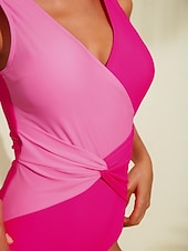 baratos trajes de banho de grife-maiô de cor contrastante