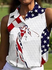 economico Abbigliamento da golf femminile-Per donna Polo da golf Blu marino Verde Blu scuro Senza Maniche Protezione Solare Top Abbigliamento da golf da donna Abbigliamento Abiti Abbigliamento