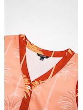 abordables robe décontractée imprimée-robe midi à fleurs et franges à col en V