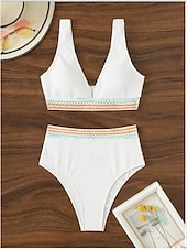 billiga Bikiniset-Dam Vanligt Sexiga underkläder Ensfärgat Ren färg Sexig Tryck upp Sommar Hem Säng Simning Polyester Snabb tork Stretch Shorts 2 st Hög midja Sommar Vår