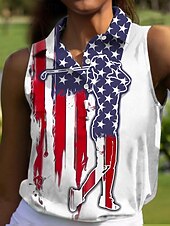 economico Abbigliamento da golf femminile-Per donna Polo da golf Blu marino Verde Blu scuro Senza Maniche Protezione Solare Top Abbigliamento da golf da donna Abbigliamento Abiti Abbigliamento