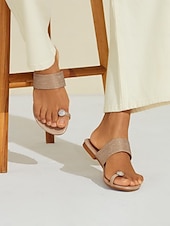 olcso Nyári szandálok-Női Szandálok Papucsok Bling Bling cipők Boho Strasszkő Lapos PU Arany