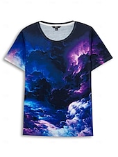 abordables T-shirt Art &amp; Design-t-shirt femme basique imprimé manches courtes hauts réguliers col rond quotidien week-end violet