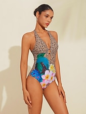 Недорогие дизайнерские купальники-купальник бикини с леопардовым принтом и треугольными чашечками