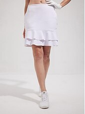 cheap Golf Bottoms-Women&#039;s Golf Skorts 18inch Pickleball White Lightweight Bottoms Ladies Golf Attire Clothes Outfits Wear Apparel