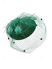 preiswerte Zubehör und mehr-Retro Vintage 1950er 1920er Fascinators Hut Schleier-Stirnband Braut Damen Karneval Maskerade Party / Abend Junggesellinnenabschiedsparty Erwachsene Kopfbedeckung