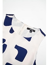abordables Robes décontractées-Femmes Robe Décontractée Robe Ample Noir Blanche Sans manches Motif Floral Imprimé Ample Printemps &amp; Été Tour Décontracté Quotidien Occasionnel Vacances S M L