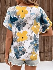 Γυναικείο T-shirt Boho Μπλούζα Paisley Εκτύπωση V-Λαιμό Κοντό Μανίκι Καθημερινό Χαλαρό Στυλ Πολύχρωμο Ελαφρύ Καλοκαίρι Μπλούζα Χαμηλού Κόστους Boho t-shirt-Γυναικείο T-shirt Boho Μπλούζα Paisley Εκτύπωση V-Λαιμό Κοντό Μανίκι Καθημερινό Χαλαρό Στυλ Πολύχρωμο Ελαφρύ Καλοκαίρι Μπλούζα