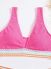 billiga Bikiniset-Dam Vanligt Sexiga underkläder Ensfärgat Ren färg Sexig Tryck upp Sommar Hem Säng Simning Polyester Snabb tork Stretch Shorts 2 st Hög midja Sommar Vår