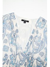 levne Květinové šaty-šifon svatební host paisley print elastický pas maxi šaty