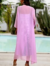 preiswerte Kleidersets-Damen Casual kleid Kleid-Set Zweiteiliges Kleid kleid lang Purpur Braun Grün Halbe Ärmel Blume Bedruckt Sommer Frühling V Ausschnitt Modisch Urlaub 2023 S M L XL XXL 3XL