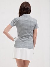 זול בגדי גולף נשים-בגדי ריקוד נשים חולצת POLO ירוק שרוולים קצרים הגנה מפני השמש קל משקל צמרות נשים בגדי גולף בגדי תלבושות ללבוש ביגוד