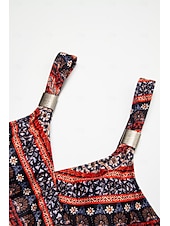 お買い得  デザイナー水着-花柄三角Vネックワンピース水着