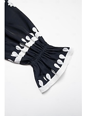 baratos vestido casual estampado-vestido midi com estampa geométrica ombro a ombro