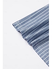 preiswerte Streifen- und geometrisches T-Shirt-Damen T Shirt Gestreift Basic Langarm Rundhalsausschnitt Normale Oberteile Täglich Wochenende Bedruckt Rosa Blau Grün Grau Herbst Winter