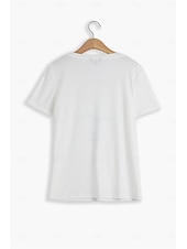 abordables Camiseta de Humor &amp; Citas-Mujer Camiseta Negro Blanco Gris Graphic Letra Estampado Manga Corta Diario Fin de semana Diario Básico Casual Escote en Pico Regular S