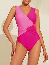 baratos trajes de banho de grife-maiô de cor contrastante