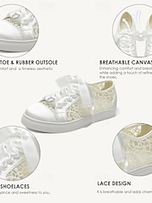  Damskor i spets för bröllop utomhus och trädgård – bekväma brudskor med bandsnören