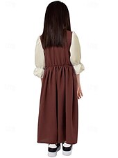 levne Šaty-Retro Středověké Renesanční Šaty Ren Faire Viking irština Barevné bloky Dívčí Keltské předvečer Všech svatých Plesová maškaráda předvečer Všech svatých Večírek Dětské Šaty