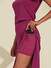 economico gonna da donna-Set gonna in 2 pezzi a vita alta in tencel