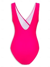 baratos trajes de banho de grife-maiô de cor contrastante