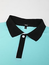 preiswerte Klassisches Poloshirt für Herren-Herren Sport-Poloshirts Golfshirt Lässig Sportoberteile Gerippter Polokragen Kurzarm Mode Basic Einfarbig Patchwork Sommer Normale Passform Schwarz Weiß Rote Blau Grün Sport-Poloshirts