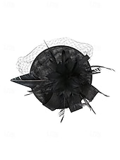 preiswerte Zubehör und mehr-Retro Vintage 1950er 1920er Fascinators Hut Schleier-Stirnband Braut Damen Karneval Maskerade Party / Abend Junggesellinnenabschiedsparty Erwachsene Kopfbedeckung