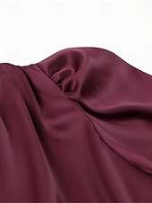 halpa Juhlamekot-Naisten Valkoinen mekko Pitkä mekko Maxi mekko nappi Deitti Loma Katutyyli Maxi V kaula-aukko Pitkähihainen Musta Valkoinen Punastuvan vaaleanpunainen Väri