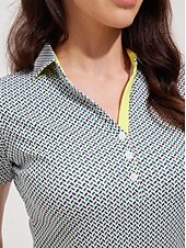 זול בגדי גולף נשים-בגדי ריקוד נשים חולצת POLO ירוק שרוולים קצרים הגנה מפני השמש קל משקל צמרות נשים בגדי גולף בגדי תלבושות ללבוש ביגוד