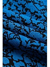 abordables robe décontractée imprimée-Femmes Robe trapèze Robe Fleurie Robe Imprimée Robe Midi Bleu Manches mi-longues Fleurs / Plantes Style Floral Imprimé Longue Printemps &amp; Été Col en V Façade en V Doux Date S M L