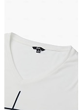 abordables Camiseta de Humor &amp; Citas-Mujer Camiseta Negro Blanco Gris Graphic Letra Estampado Manga Corta Diario Fin de semana Diario Básico Casual Escote en Pico Regular S