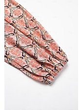 economico Bluse e camicie-camicetta casual con maniche a sbuffo geometriche