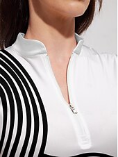 abordables Vestidos de golf-Mujer vestido de golf Blanco Sin Mangas Rayas Ropa de golf para damas Ropa Trajes Ropa Ropa