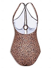 Недорогие дизайнерские купальники-купальник бикини с леопардовым принтом и треугольными чашечками