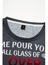 abordables T-shirt Humor &amp; Citations-t-shirt femme basique imprimé lettre manches courtes hauts réguliers col rond quotidien week-end noir blanc rose gris été
