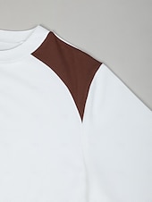 olcso Alkalmi Henley póló-Férfi Póló Gofri Henley ing Henley ing Tee Top Hosszú ujjú ing Színes Henley Utca Vakáció Hosszú ujj Kollázs Ruházat Divat Dizájn Alap