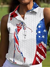 economico Abbigliamento da golf femminile-Per donna Polo da golf Blu marino Verde Blu scuro Senza Maniche Protezione Solare Top Abbigliamento da golf da donna Abbigliamento Abiti Abbigliamento