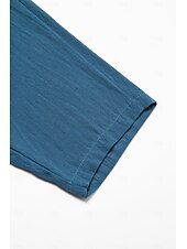 preiswerte Klassiker-Herren Leinenhose Hose Hosen Sommerhosen Pumphose Strandhose Tasche Kordelzug Elastische Taille Glatt Leichtgewichtig Knöchellänge Yoga Täglich Modisch Brautkleider schlicht Lockere Passform Meerblau