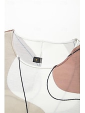 voordelige Strepen- en geometrische jurk-Dames Mini-jurk T shirt jurk Zonnejurk Zomerjurk Jurk met print Modieus Streetwear Modern Buiten Dagelijks Uitgaan Normale pasvorm Geometrisch Kleurenblok Korte mouw Strakke ronde hals Zwart en Wit
