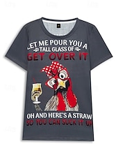 abordables T-shirt Humor &amp; Citations-t-shirt femme basique imprimé lettre manches courtes hauts réguliers col rond quotidien week-end noir blanc rose gris été